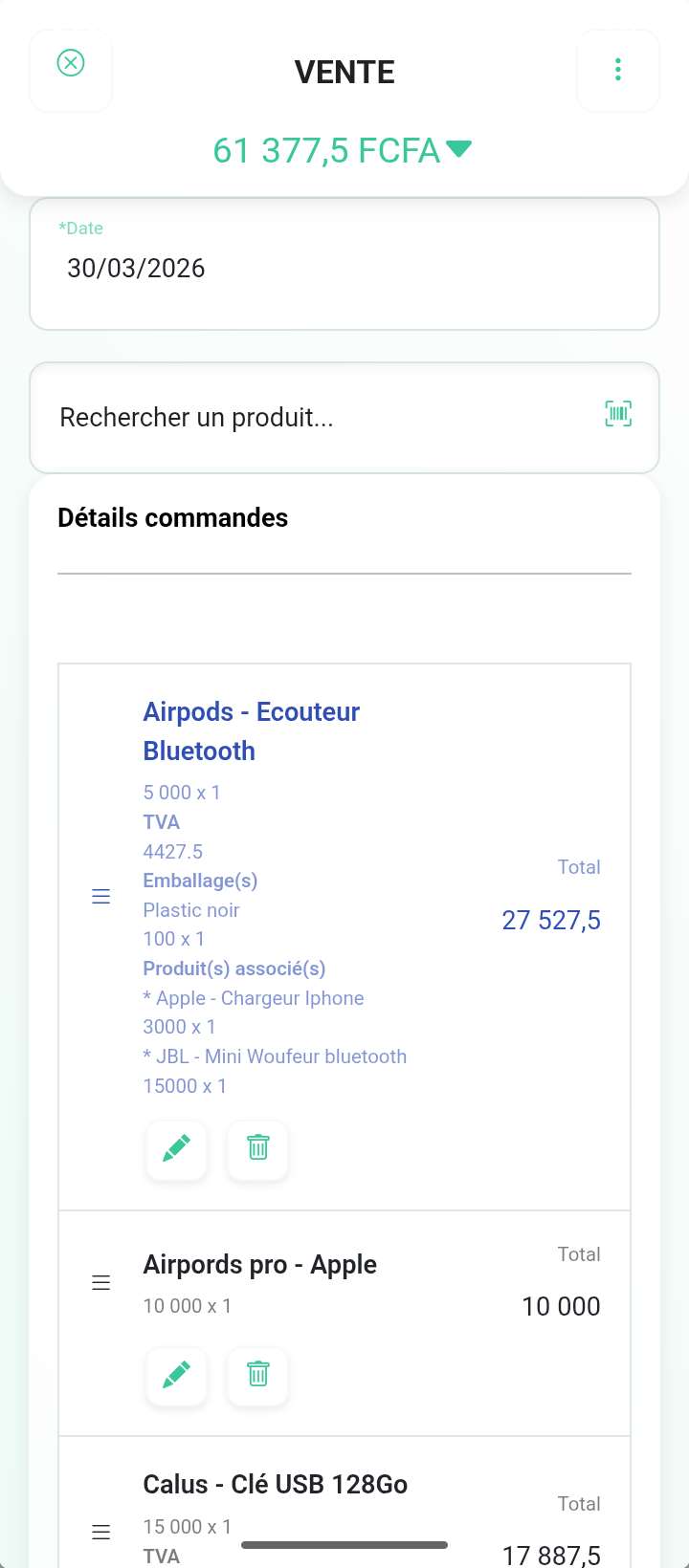 Écran de vente Bessalel Money